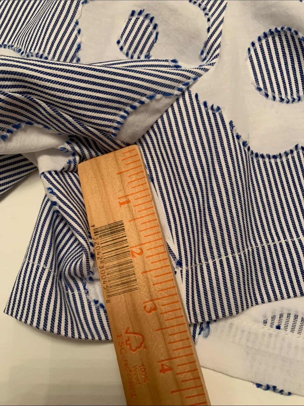 NWT Trina Turk Blue & White Floral Stripe Bermudas Cotton/Viscose Shorts Size XL - Picture 5 of 9